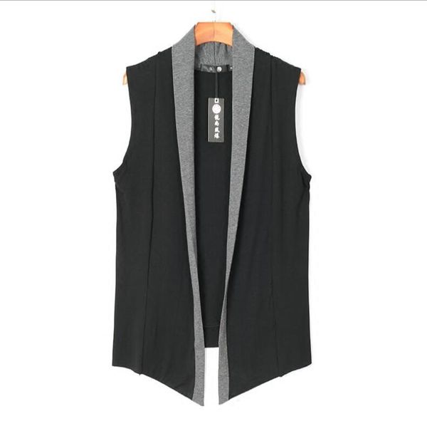 2018 new men's clothing hair stylist gd fashion handsome personality slim shawl cloak thin vest cardigan singer costumes, Black;white
2018 new men's clothing hair stylist gd fashion handsome personality slim shawl cloak thin vest cardigan singer costumes, Black;white