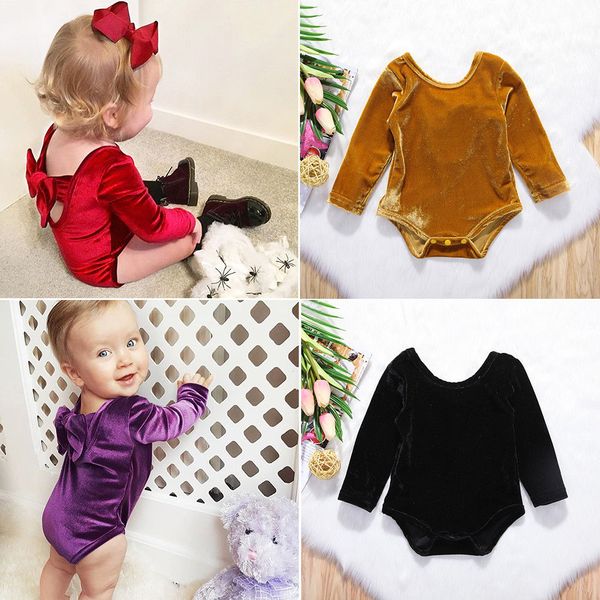 2017 newborn baby girls long sleeves velvet pleuche bowknot backless bodysuit jumpsuit clothes cute bow outfits, Blue
2017 newborn baby girls long sleeves velvet pleuche bowknot backless bodysuit jumpsuit clothes cute bow outfits, Blue