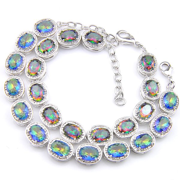 luckyshine 2 pcs 925 sterling silver mystic z oval rainbow bracelets sliver for women colored zircon bracelets bangles jewelry 8inch, Black
luckyshine 2 pcs 925 sterling silver mystic z oval rainbow bracelets sliver for women colored zircon bracelets bangles jewelry 8inch, Black