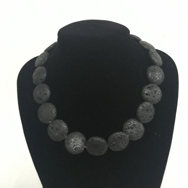 latest women 20mm oblate black lava flat round volcanic necklace boho choker chains handmade collar maxi necklaces big jewelry, Silver
latest women 20mm oblate black lava flat round volcanic necklace boho choker chains handmade collar maxi necklaces big jewelry, Silver
