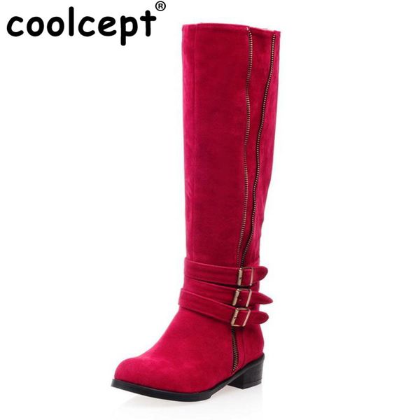 coolcept size 33-43 women high heel knee boots metal buckle zipper fashion long boots warm shoes for cold winter woman footwear, Black
coolcept size 33-43 women high heel knee boots metal buckle zipper fashion long boots warm shoes for cold winter woman footwear, Black