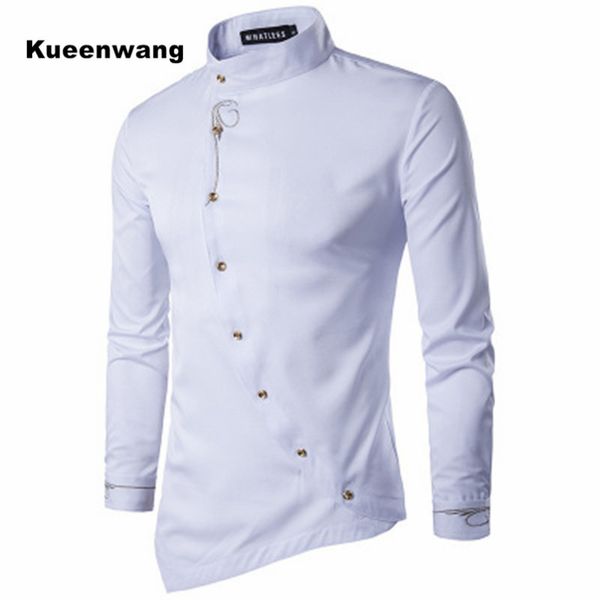 kueenwang handsome men shirt with buttoms chemise homme formal casual occasion camisa masculina long sleeve shirts man, White;black
kueenwang handsome men shirt with buttoms chemise homme formal casual occasion camisa masculina long sleeve shirts man, White;black