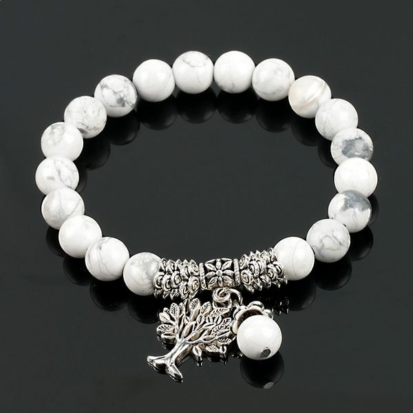 fashion round white howlite stone mala beads tree of life bracelets for men tibetan yoga healing power energy bracelet, Black
fashion round white howlite stone mala beads tree of life bracelets for men tibetan yoga healing power energy bracelet, Black