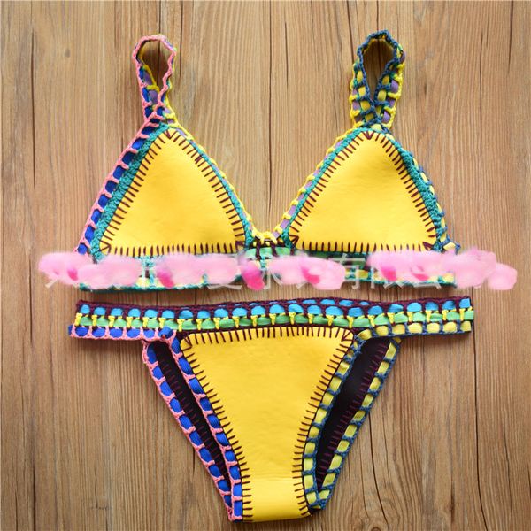 brazilian fashion pure hand crocheted bikini women chloroprene swimsuit, White;black
brazilian fashion pure hand crocheted bikini women chloroprene swimsuit, White;black