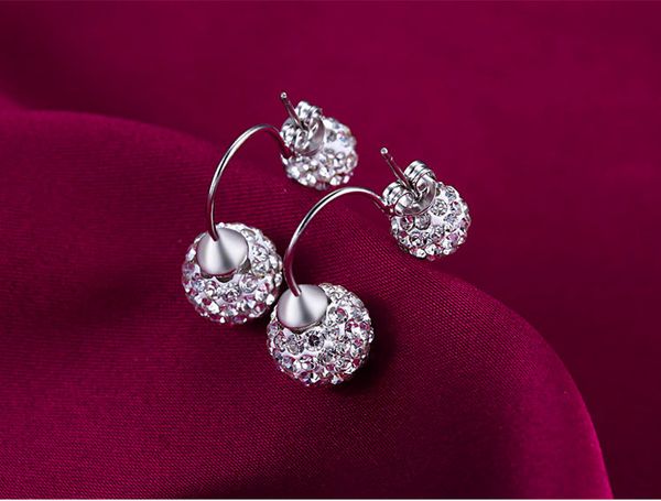 2018double sided shambala ball stud earrings diamond crystal disco beads earings 925 silver plated fine jewelry for women girls, Golden;silver
2018double sided shambala ball stud earrings diamond crystal disco beads earings 925 silver plated fine jewelry for women girls, Golden;silver