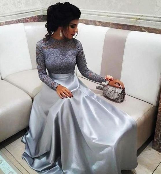 modest silver lace evening dresses with long sleeves vintage high neck prom dress elegant floor length a-line special occasion dress, Black
modest silver lace evening dresses with long sleeves vintage high neck prom dress elegant floor length a-line special occasion dress, Black