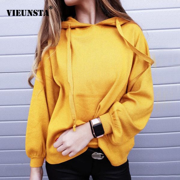 vieunsta casual hoodies women sweatshirt 2018 autumn long sleeve solid hooded femme loose kawaii drawstring pullover jumper, Black
vieunsta casual hoodies women sweatshirt 2018 autumn long sleeve solid hooded femme loose kawaii drawstring pullover jumper, Black