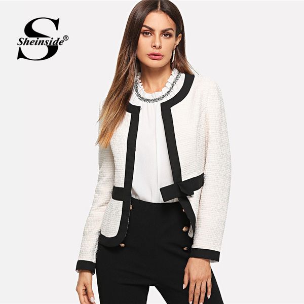 sheinside bow front white blazer female workwear women blazers and jackets autumn 2018 clothes ladies long sleeve elegant blazer, White;black
sheinside bow front white blazer female workwear women blazers and jackets autumn 2018 clothes ladies long sleeve elegant blazer, White;black