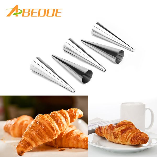 abedoe 5pcs stainless steel diy baking cones baked croissants baking tool cream horn pastry roll cake mold
abedoe 5pcs stainless steel diy baking cones baked croissants baking tool cream horn pastry roll cake mold
