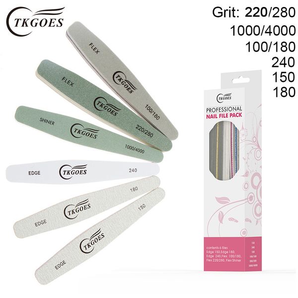tkgoes 6pcs/box nail files sample pack 220/280 1000/4000 100/180 150 180 240 grit nail buffer file manicure pedicure tools
tkgoes 6pcs/box nail files sample pack 220/280 1000/4000 100/180 150 180 240 grit nail buffer file manicure pedicure tools