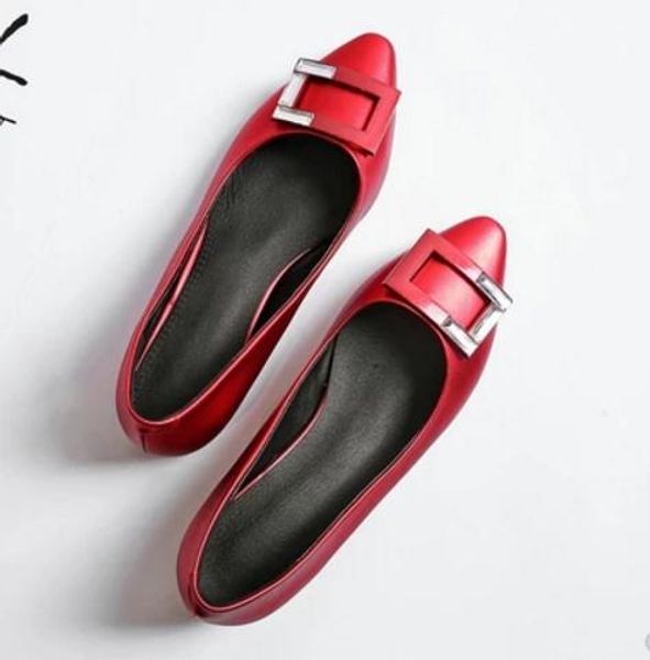 send 2018 spring new style pointed end low heels single shoes women's korean square buckle shoes, Black
send 2018 spring new style pointed end low heels single shoes women's korean square buckle shoes, Black