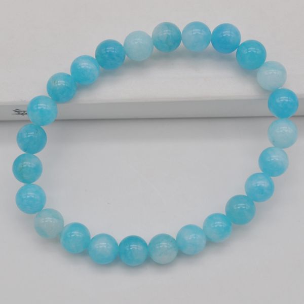 8mm blue jad e stone round beads bracelet bangle stretch jewelry for gift 8 inch wg004, Black
8mm blue jad e stone round beads bracelet bangle stretch jewelry for gift 8 inch wg004, Black