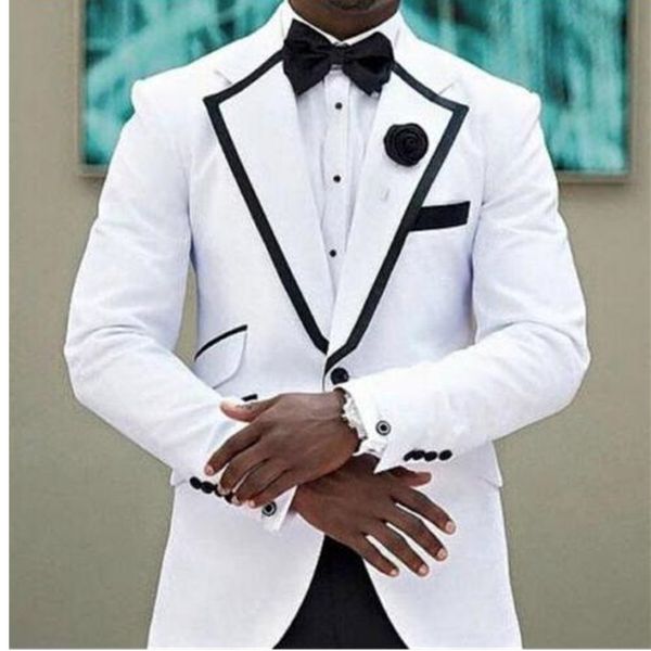 mens classic suits costume mariage homme white groom tuxedos shawl lapel with black pants 2 piece wedding men suits, White;black
mens classic suits costume mariage homme white groom tuxedos shawl lapel with black pants 2 piece wedding men suits, White;black