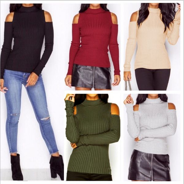 Strapless Crew Neck Long Sleeve Sweater Women's Knitted Tops 5 Colors
Strapless Crew Neck Long Sleeve Sweater Women's Knitted Tops 5 Colors