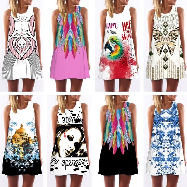vest dress wholesale casual dresses women's clothing summer clothes girl skirt vintage digital printed round neck 154, Black;gray
vest dress wholesale casual dresses women's clothing summer clothes girl skirt vintage digital printed round neck 154, Black;gray