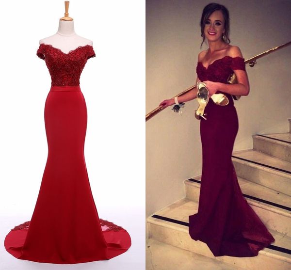 vestido de noiva burgundy appliques lace satin mermaid long prom dresses 2019 elegant off the shoulder evening dress formal party dresses, Black
vestido de noiva burgundy appliques lace satin mermaid long prom dresses 2019 elegant off the shoulder evening dress formal party dresses, Black