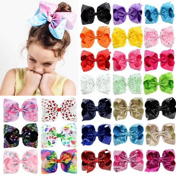 8 inch rhinestone hair bows jojo bows with clip for school baby children large sequin bow unicorn bow mermaid 8 style, Golden;silver
8 inch rhinestone hair bows jojo bows with clip for school baby children large sequin bow unicorn bow mermaid 8 style, Golden;silver