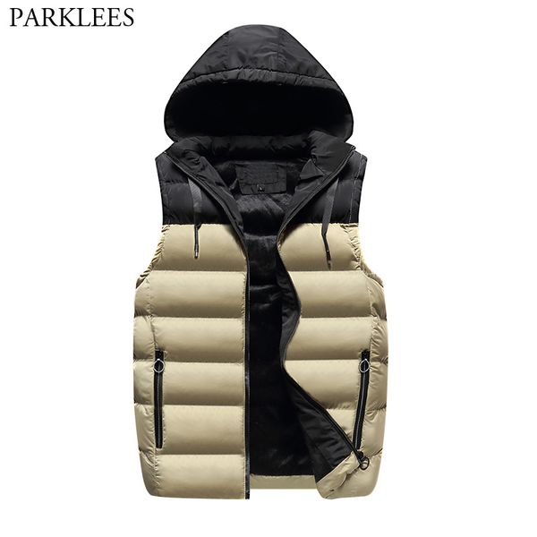 casual patchwork sleevless jacket men 2018 winter new removable hooded padded vest mens windproof puffer vest active gilet xxxl, Black;white
casual patchwork sleevless jacket men 2018 winter new removable hooded padded vest mens windproof puffer vest active gilet xxxl, Black;white
