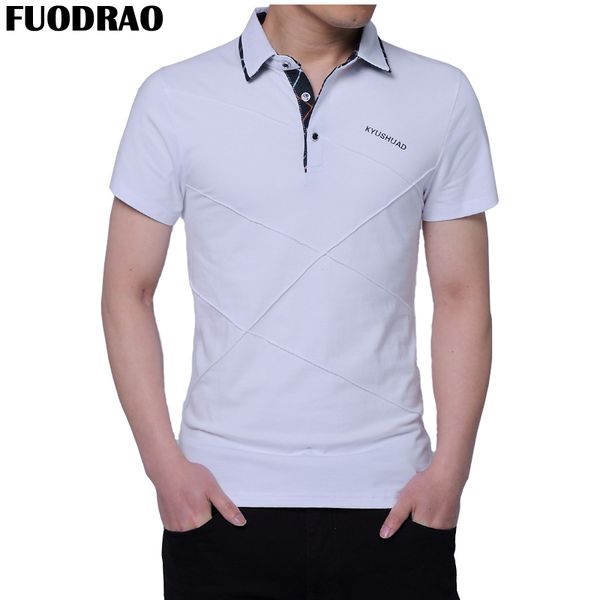 fuodrao new men & tees cotton shirt men summer short sleeve camisa masculina business men drop shipping t808, White;black
fuodrao new men & tees cotton shirt men summer short sleeve camisa masculina business men drop shipping t808, White;black