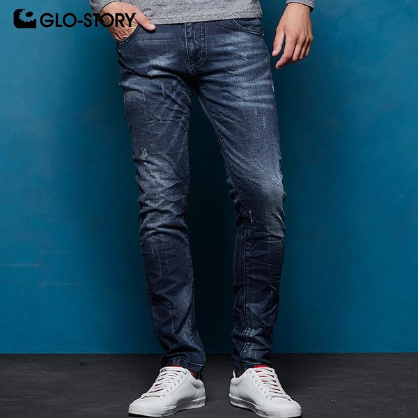 glo-story european size high street 2018 autumn winter men's distressed pleated jeans male denim pencil pants mnk-7693, Blue
glo-story european size high street 2018 autumn winter men's distressed pleated jeans male denim pencil pants mnk-7693, Blue