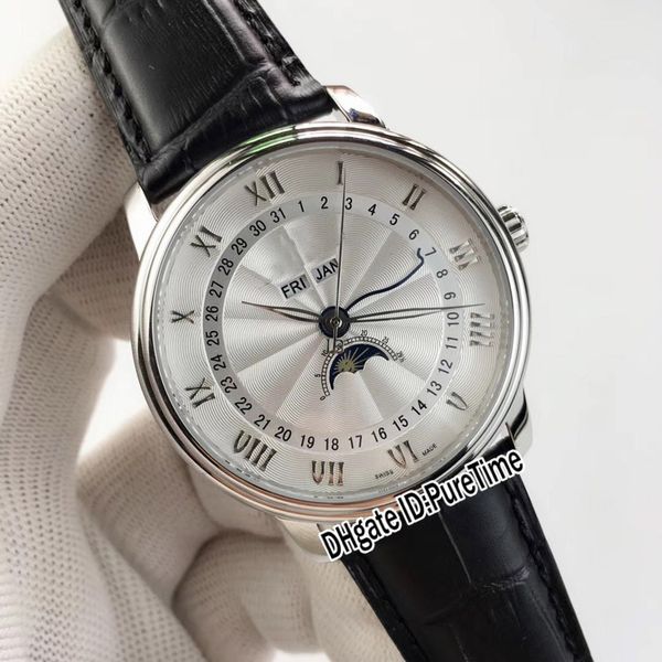 new villeret 6654-1127-55b steel case silver dial date moon phase automatic mens watch sports watches 4 colors black leather b08a1, Slivery;brown
new villeret 6654-1127-55b steel case silver dial date moon phase automatic mens watch sports watches 4 colors black leather b08a1, Slivery;brown
