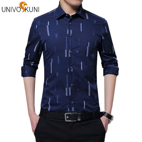 univos kuni 2019 new arrival spring men dress shirt cotton social slim fit fashion print shirt men clothes plus size 5xl h355, White;black
univos kuni 2019 new arrival spring men dress shirt cotton social slim fit fashion print shirt men clothes plus size 5xl h355, White;black