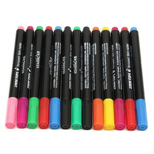 13pcs fabric marker pens mayitr permanent paint marking pens multicolor patchwork crafts for diy textile clothes t-shirt shoes, Black 
13pcs fabric marker pens mayitr permanent paint marking pens multicolor patchwork crafts for diy textile clothes t-shirt shoes, Black
