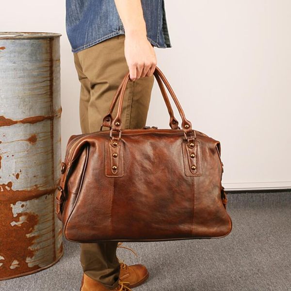 genuine leather men travel bags overnight duffel bag large capacity business weekend tote shoulder crossbody purse brown handbag
genuine leather men travel bags overnight duffel bag large capacity business weekend tote shoulder crossbody purse brown handbag