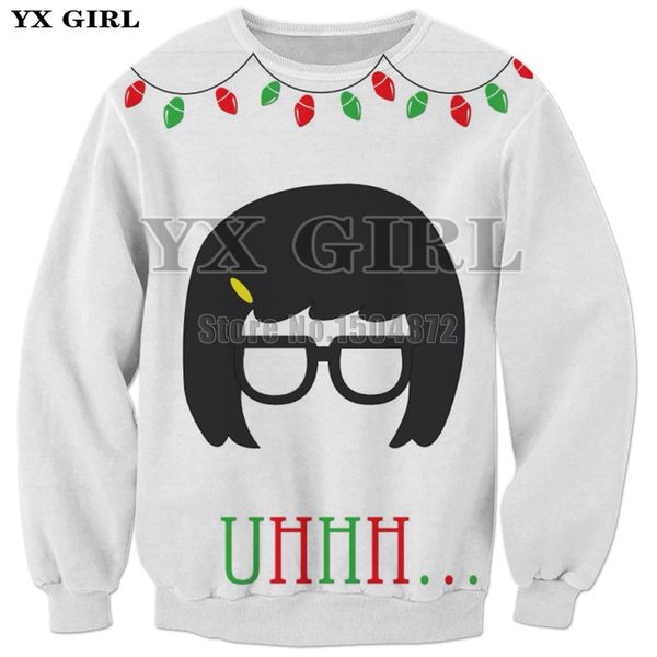yx girl brand christmas sweatshirt gift for women men 3d print glasses girl crewneck sweatshirts autumn pullover, Black
yx girl brand christmas sweatshirt gift for women men 3d print glasses girl crewneck sweatshirts autumn pullover, Black