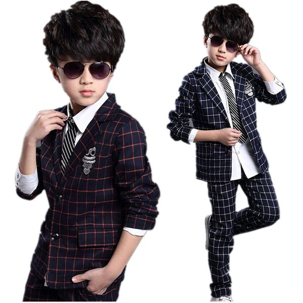 new kids plaid school suit for boys england style boys formal wedding blazer suit boys performance suit party tuxedos, Blue;gray
new kids plaid school suit for boys england style boys formal wedding blazer suit boys performance suit party tuxedos, Blue;gray