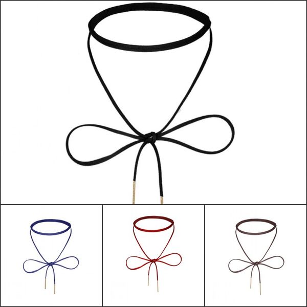 new fashion chokers necklace black leather chokers neckwear bowknot diy necklace female gift sale, Golden;silver
new fashion chokers necklace black leather chokers neckwear bowknot diy necklace female gift sale, Golden;silver