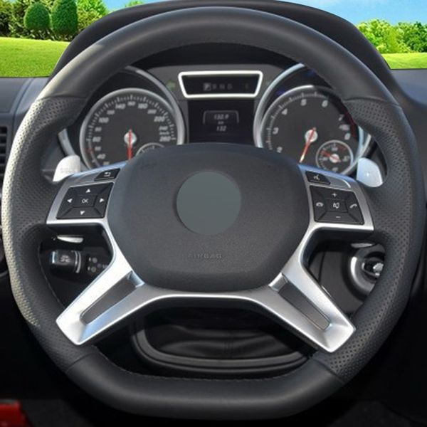 black genuine leather hand-stitched car steering wheel cover for mercedes-benz g500 g650 2016 2017 gl63 2013 2014 g63 2015-2017
black genuine leather hand-stitched car steering wheel cover for mercedes-benz g500 g650 2016 2017 gl63 2013 2014 g63 2015-2017