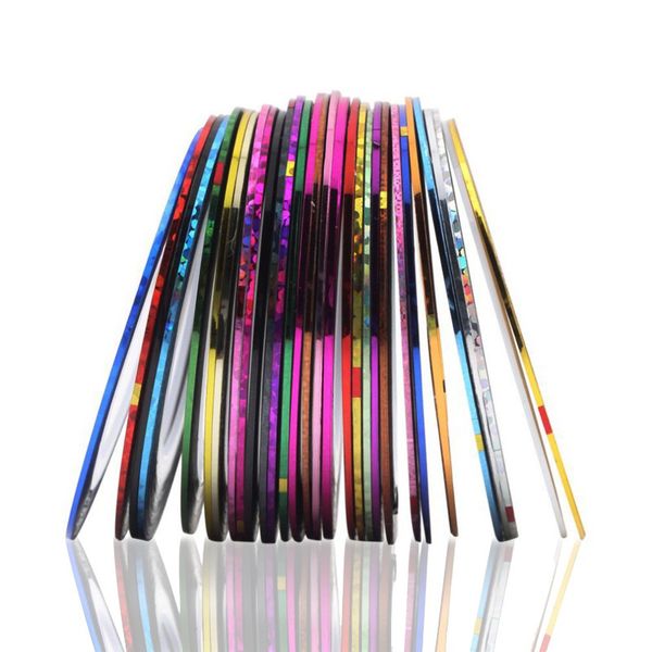 30 rolls mix color nail striping tapes line nail art decorations stickers diy decals uv gel tips manicure nails accessories, Black
30 rolls mix color nail striping tapes line nail art decorations stickers diy decals uv gel tips manicure nails accessories, Black