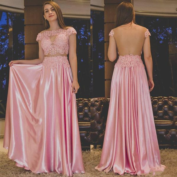 Arabic 2018 Pink Jewel Neck A Line Evening Dresses Sexy Sheer Open Back Cap Sleeves Formal Party Celebrity Prom Gowns Robe de soriee, Black;red
Arabic 2018 Pink Jewel Neck A Line Evening Dresses Sexy Sheer Open Back Cap Sleeves Formal Party Celebrity Prom Gowns Robe de soriee, Black;red