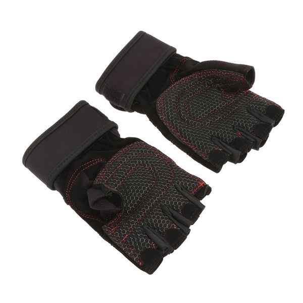 ventilated weight lifting half-finger gloves sports fitness tool, Black 
ventilated weight lifting half-finger gloves sports fitness tool, Black