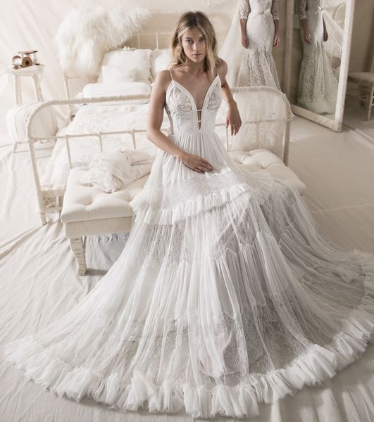 amazing lihi hod beach wedding dresses plunging neck lace bohemian bridal gowns a line beaded appliqued boho sweep train vestido de novia, White
amazing lihi hod beach wedding dresses plunging neck lace bohemian bridal gowns a line beaded appliqued boho sweep train vestido de novia, White