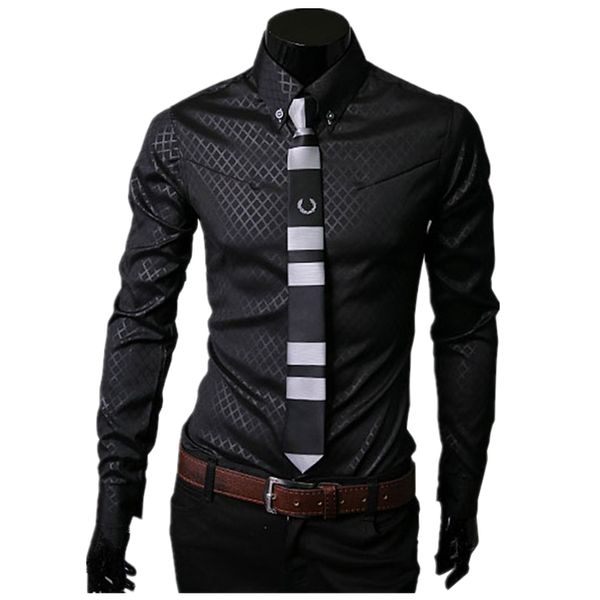 new men's fashion luxury casual slim fit stylish dress plus size plaid shirts long sleeves camisas para hombre -5xl, White;black
new men's fashion luxury casual slim fit stylish dress plus size plaid shirts long sleeves camisas para hombre -5xl, White;black