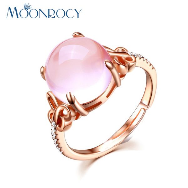 MOONROCY Free Shipping Cubic Zirconia Rose Gold Color Ross Quartz Crystal Pink Opal Ring Jewelry Wholesale for Women
MOONROCY Free Shipping Cubic Zirconia Rose Gold Color Ross Quartz Crystal Pink Opal Ring Jewelry Wholesale for Women