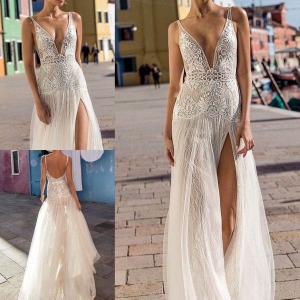 гали karten 2018 высокая сторона сплит свадебные платья boho длинные сексуальные глубокий v шеи кружева аппликация спинки свадебные платья v, White
гали karten 2018 высокая сторона сплит свадебные платья boho длинные сексуальные глубокий v шеи кружева аппликация спинки свадебные платья v, White