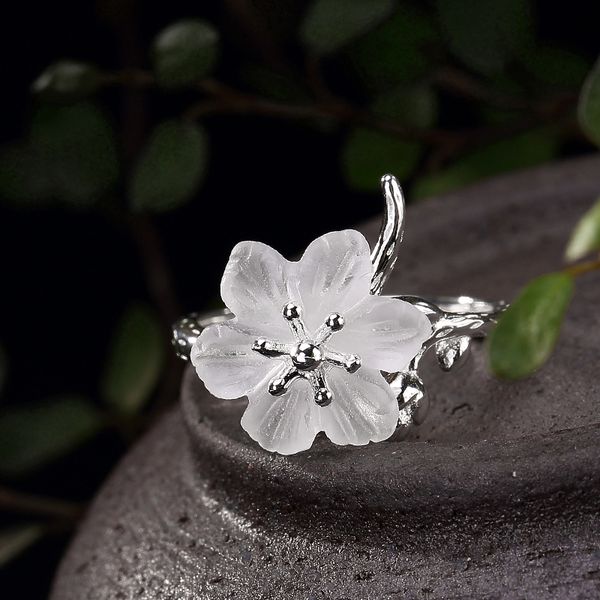 925 pure silver women rings female flowers cute simple personality natural white crystal stone lovers gift, Golden;silver
925 pure silver women rings female flowers cute simple personality natural white crystal stone lovers gift, Golden;silver