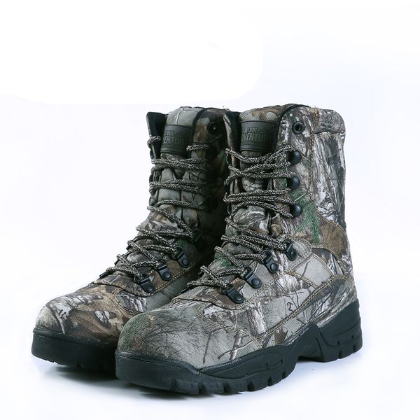 men's camouflage mountaineering camping training boots high anti slip tactical hunting trekking shoes, Black
men's camouflage mountaineering camping training boots high anti slip tactical hunting trekking shoes, Black