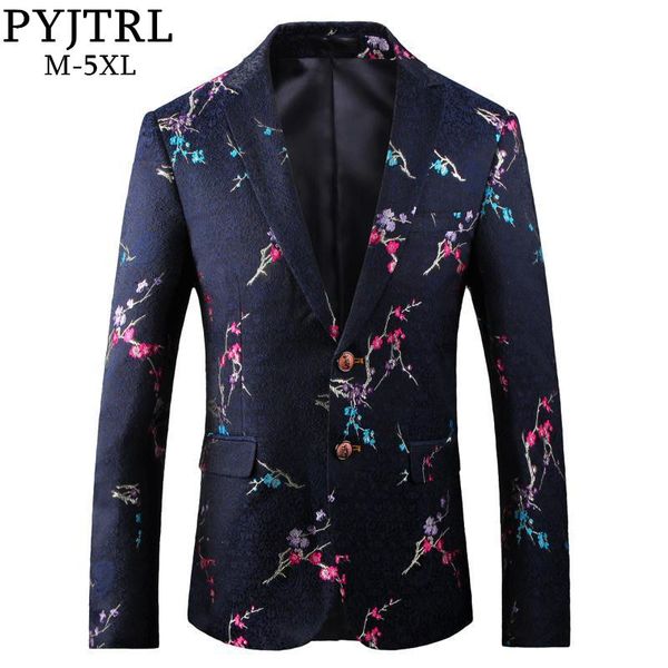 pyjtrl chinese style plum blossom embroidery jacquard floral blazer men slim fit fashion casual suit jacket costume, White;black
pyjtrl chinese style plum blossom embroidery jacquard floral blazer men slim fit fashion casual suit jacket costume, White;black
