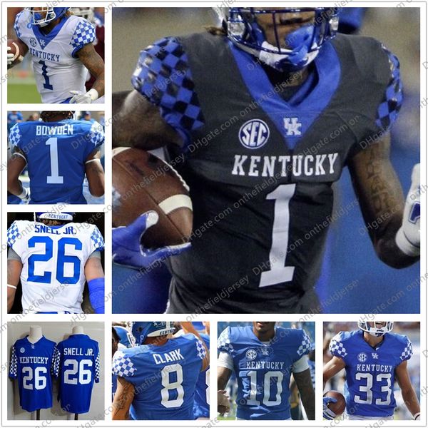 ncaa kentucky wildcats #1 lynn bowden jr. 26 benny snell jr. 7 sam howell 2 dyami brown 5 beau corrales football jerseys s-4xl, Black
ncaa kentucky wildcats #1 lynn bowden jr. 26 benny snell jr. 7 sam howell 2 dyami brown 5 beau corrales football jerseys s-4xl, Black
