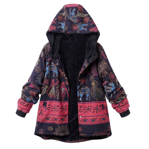 women winter warm outwear hooded floral print pocket vintage patchwork long oversize coat #1102 487-733g, Black
women winter warm outwear hooded floral print pocket vintage patchwork long oversize coat #1102 487-733g, Black