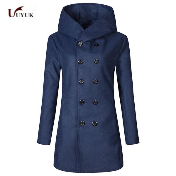 2017 new autumn winter men's wool amp blend coat double breasted medium-long male thickening outwear casual windbreaker, Black
2017 new autumn winter men's wool amp blend coat double breasted medium-long male thickening outwear casual windbreaker, Black