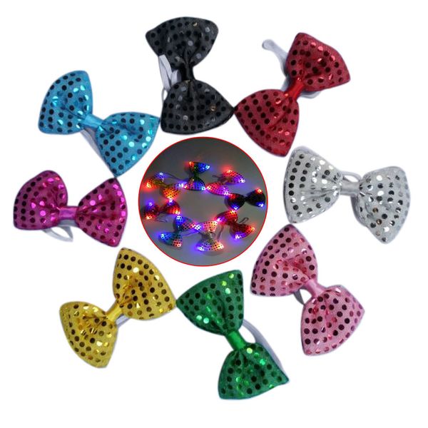 8pcs/lot glowing adjustable tied led luminous light up flashing sequin bow tie for gift party wedding christmas holiday decor
8pcs/lot glowing adjustable tied led luminous light up flashing sequin bow tie for gift party wedding christmas holiday decor