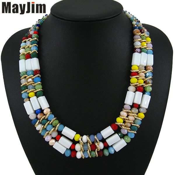 new statement fashion necklace vintage collar chain bead handmade crystal choker necklaces & pendants woman necklaces jewellery, Golden;silver
new statement fashion necklace vintage collar chain bead handmade crystal choker necklaces & pendants woman necklaces jewellery, Golden;silver