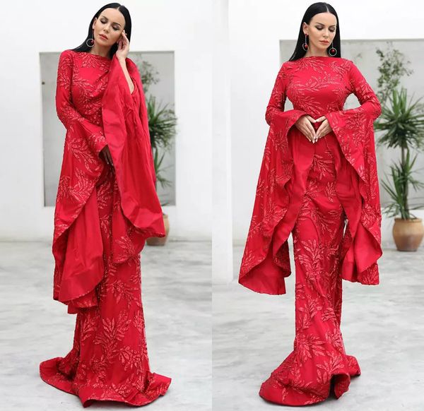 red prom dresses jewel neck lace appliques beaded sweep train long sleeve elegant evening dress plus size mermaid formal party gowns, Black
red prom dresses jewel neck lace appliques beaded sweep train long sleeve elegant evening dress plus size mermaid formal party gowns, Black