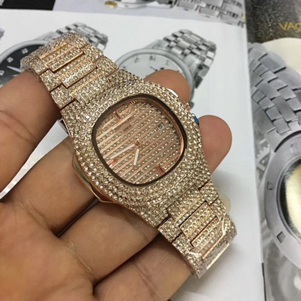 Fashion Ladies pink watch diamond watches women Designer square Crystal dial Rose gold bracelet watch stainless steel clock
Fashion Ladies pink watch diamond watches women Designer square Crystal dial Rose gold bracelet watch stainless steel clock