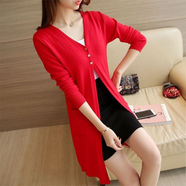long cardigan women autumn winter female long sleeve cardigan korean slim pockets sweater knitted cardigans women y100, White;black
long cardigan women autumn winter female long sleeve cardigan korean slim pockets sweater knitted cardigans women y100, White;black
